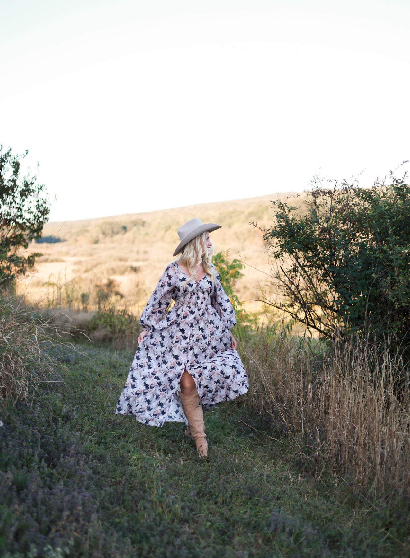Spiced Orchard Maxi Dress - Black