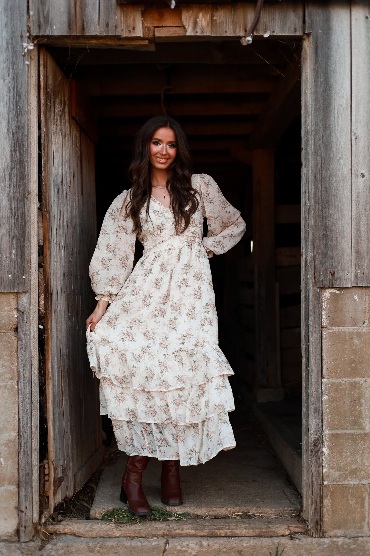 Vintage Cream Maxi Dress
