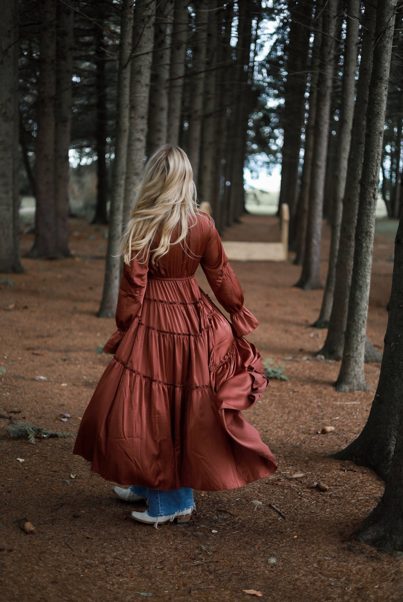 Folklore Duster Dress - Rust