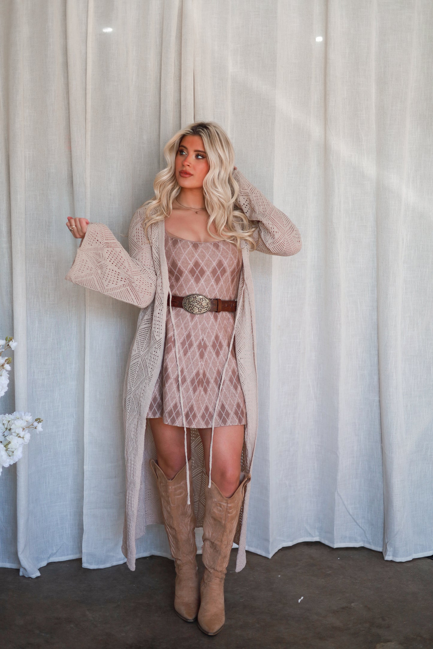 Stonewash Knit Mini Dress