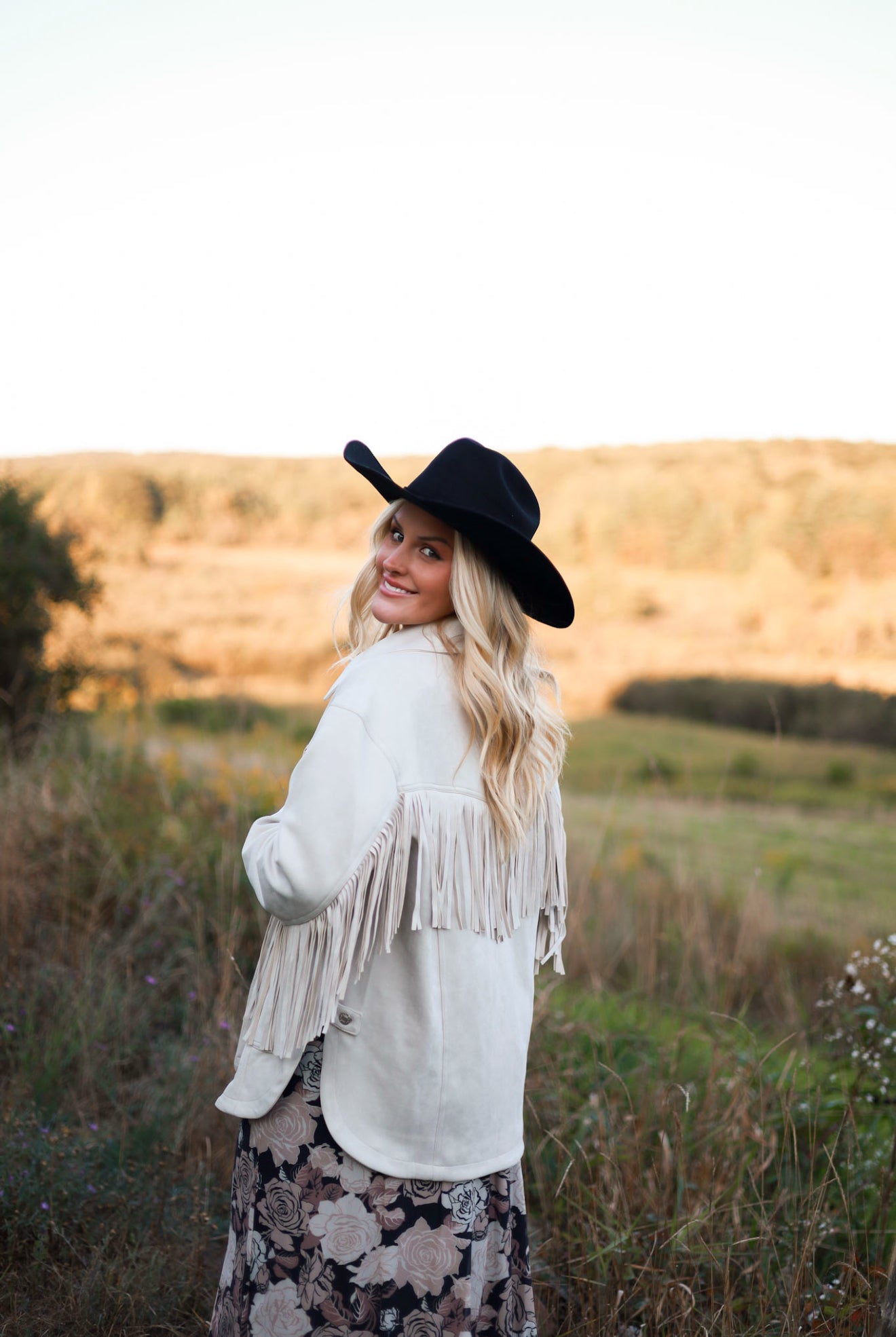 Statton Suede Fringe Jacket - Cream