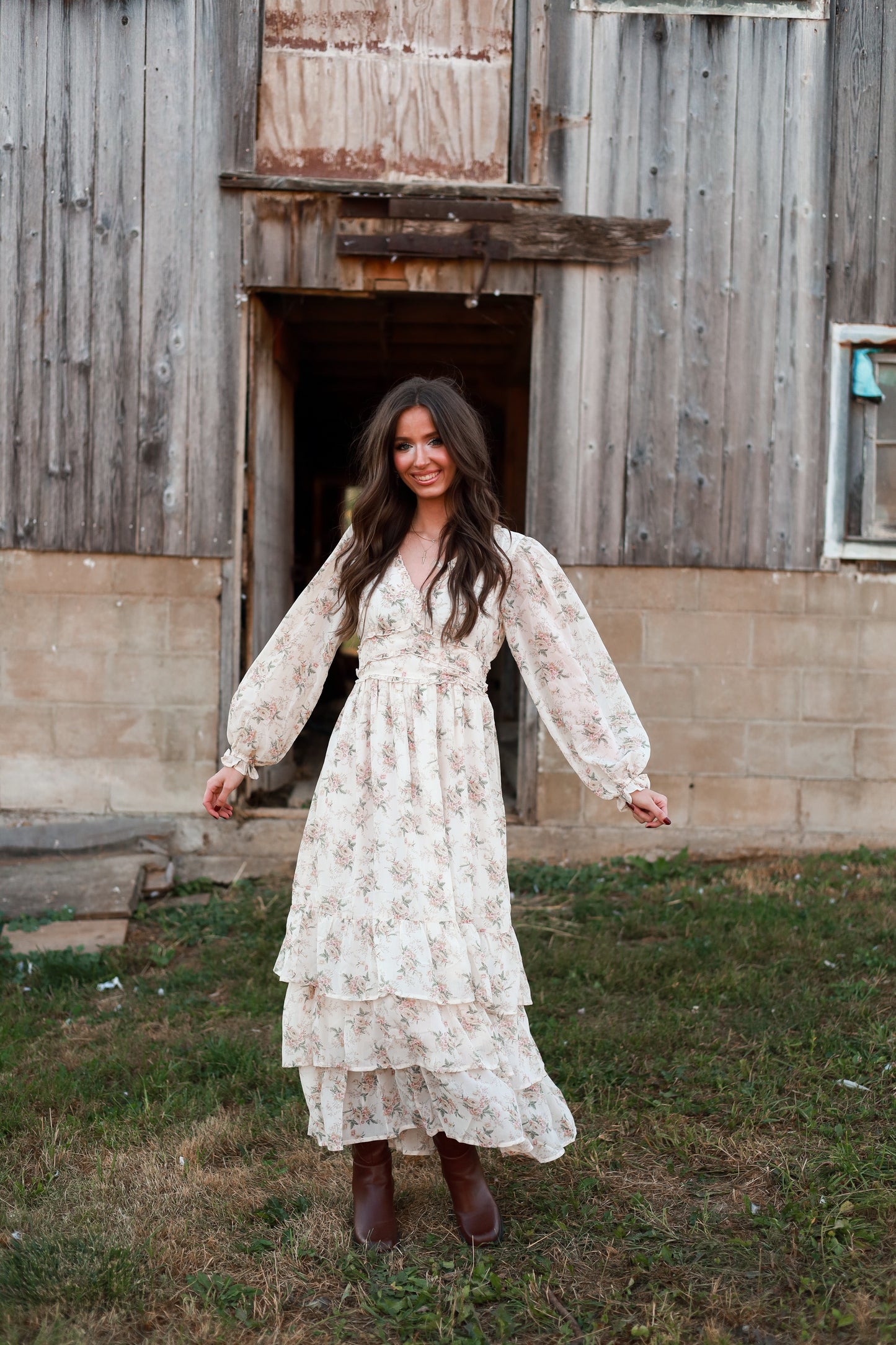 Vintage Cream Maxi Dress