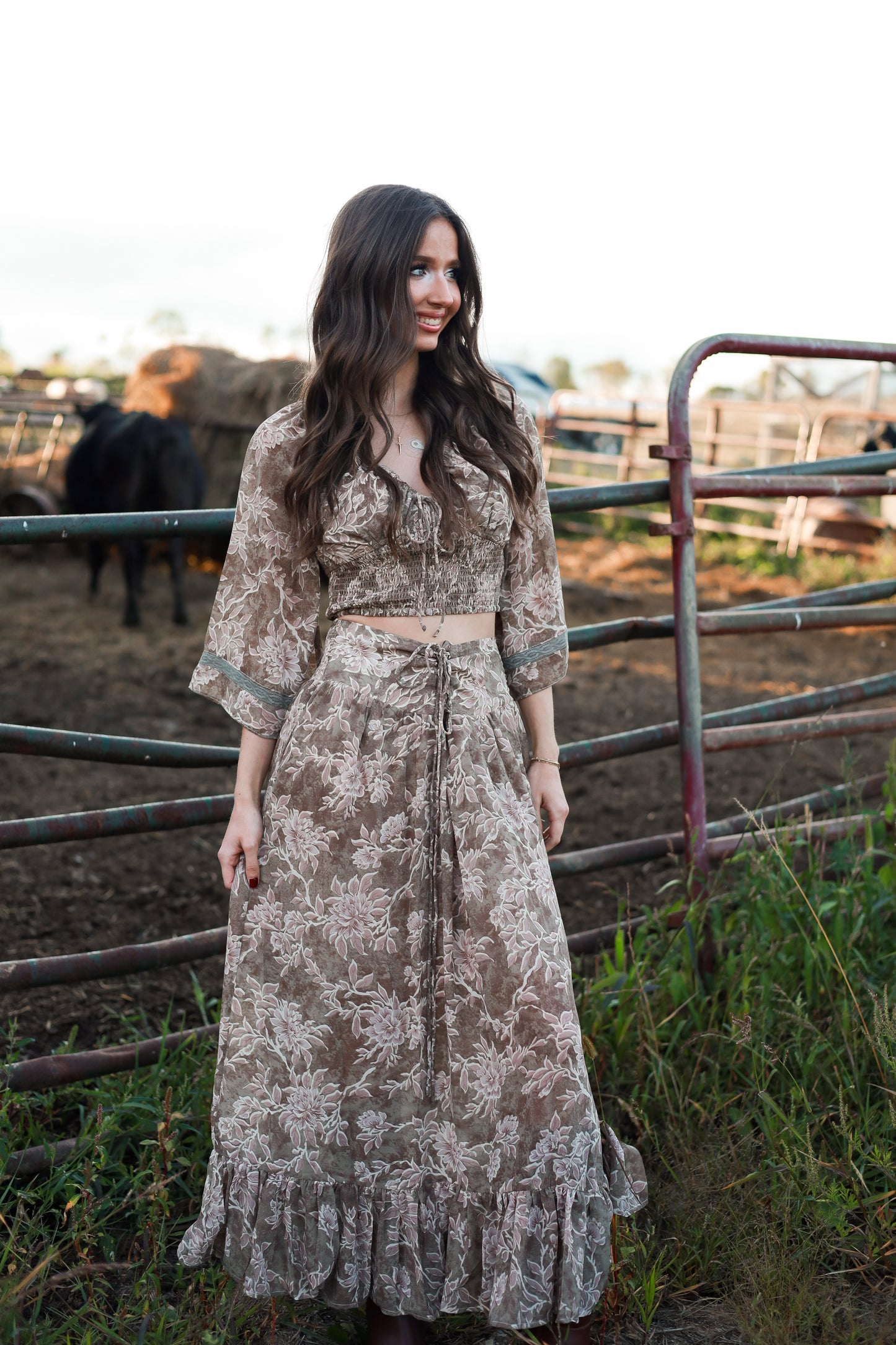 Thistlewood Drop-Waist Maxi Skirt