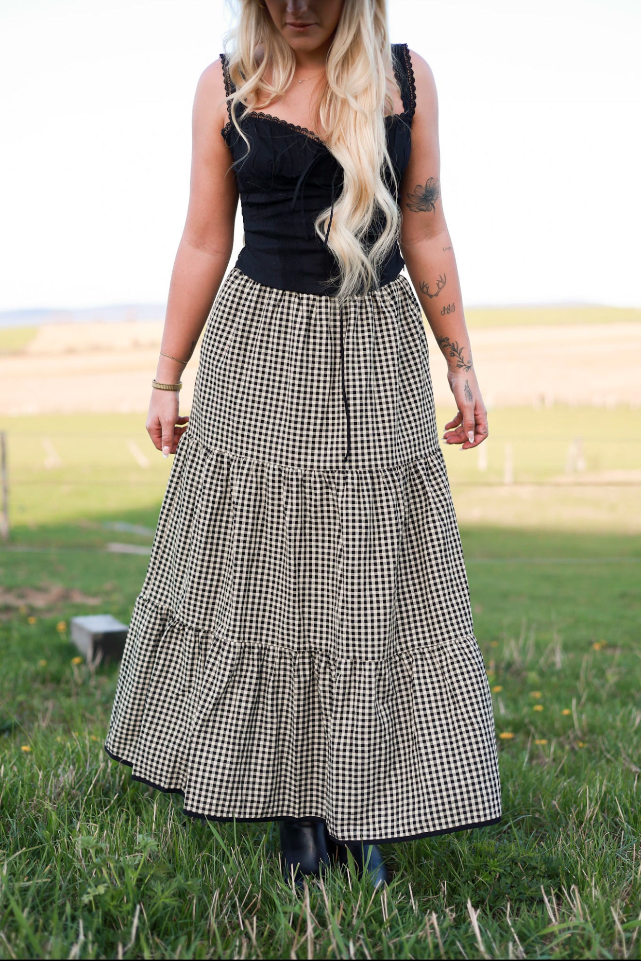 Cottage Hearth Skirt - Gingham
