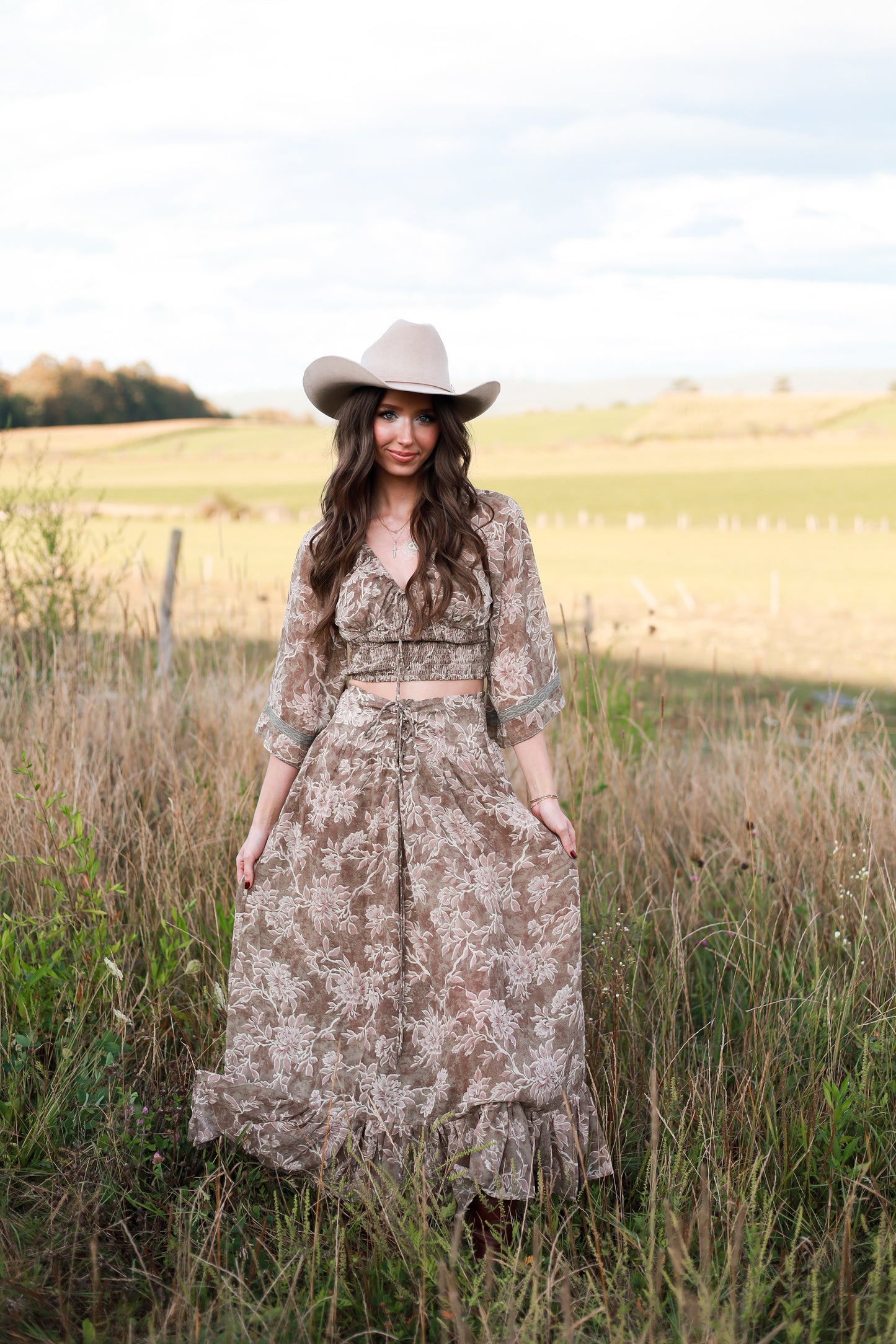 Thistlewood Drop-Waist Maxi Skirt