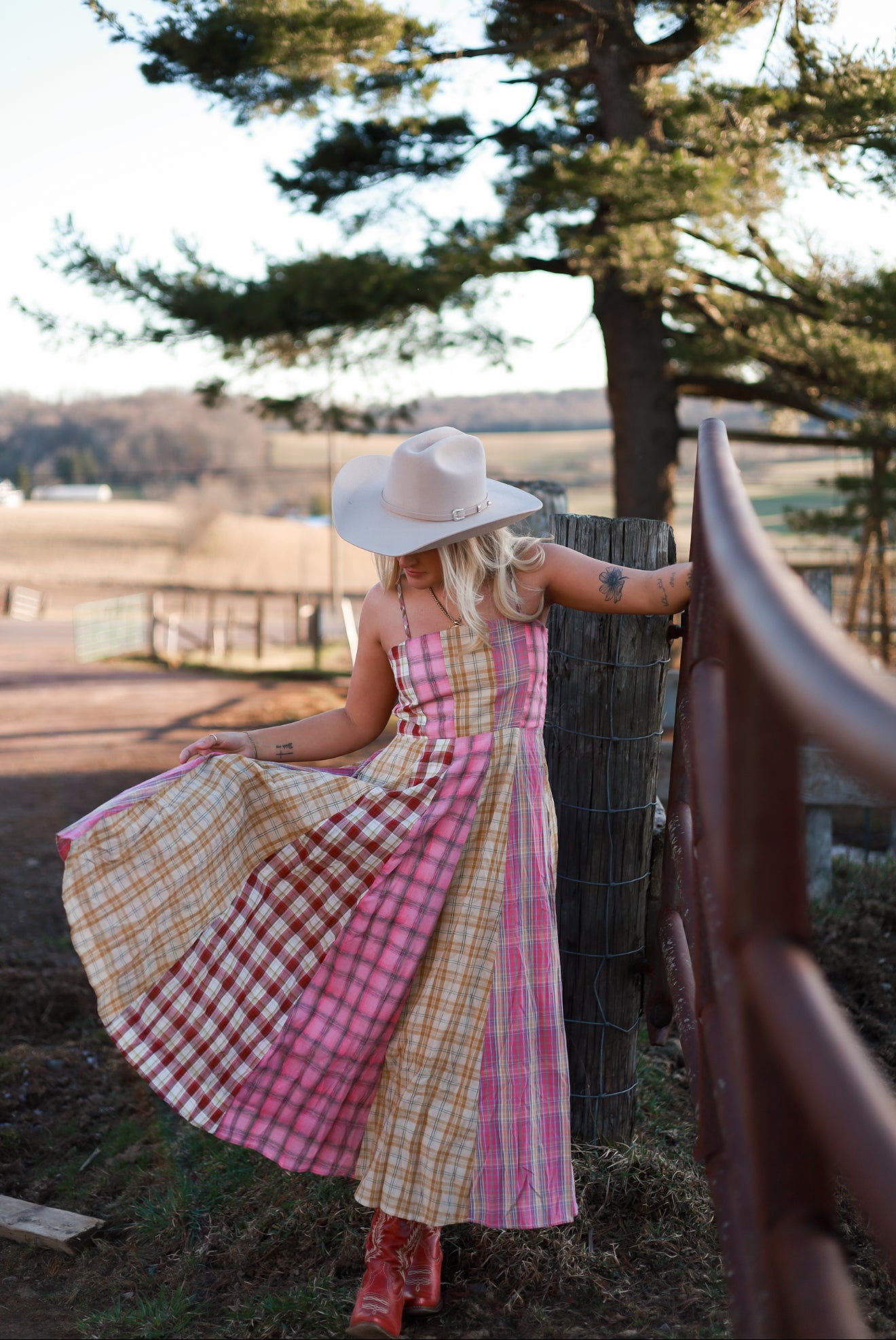 Sagebrush Plaid Maxi Dress - Strawberry Milk