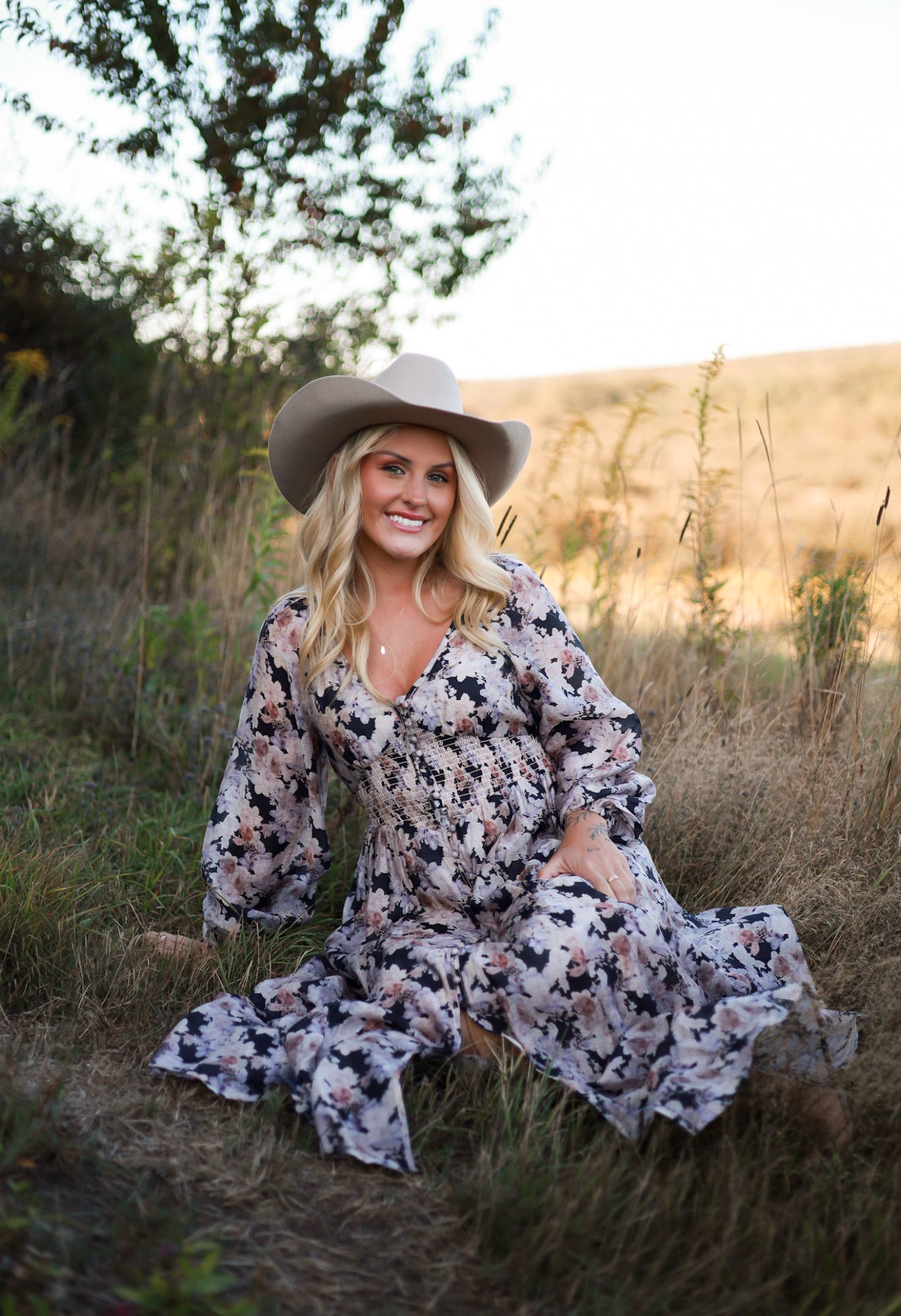 Spiced Orchard Maxi Dress - Black