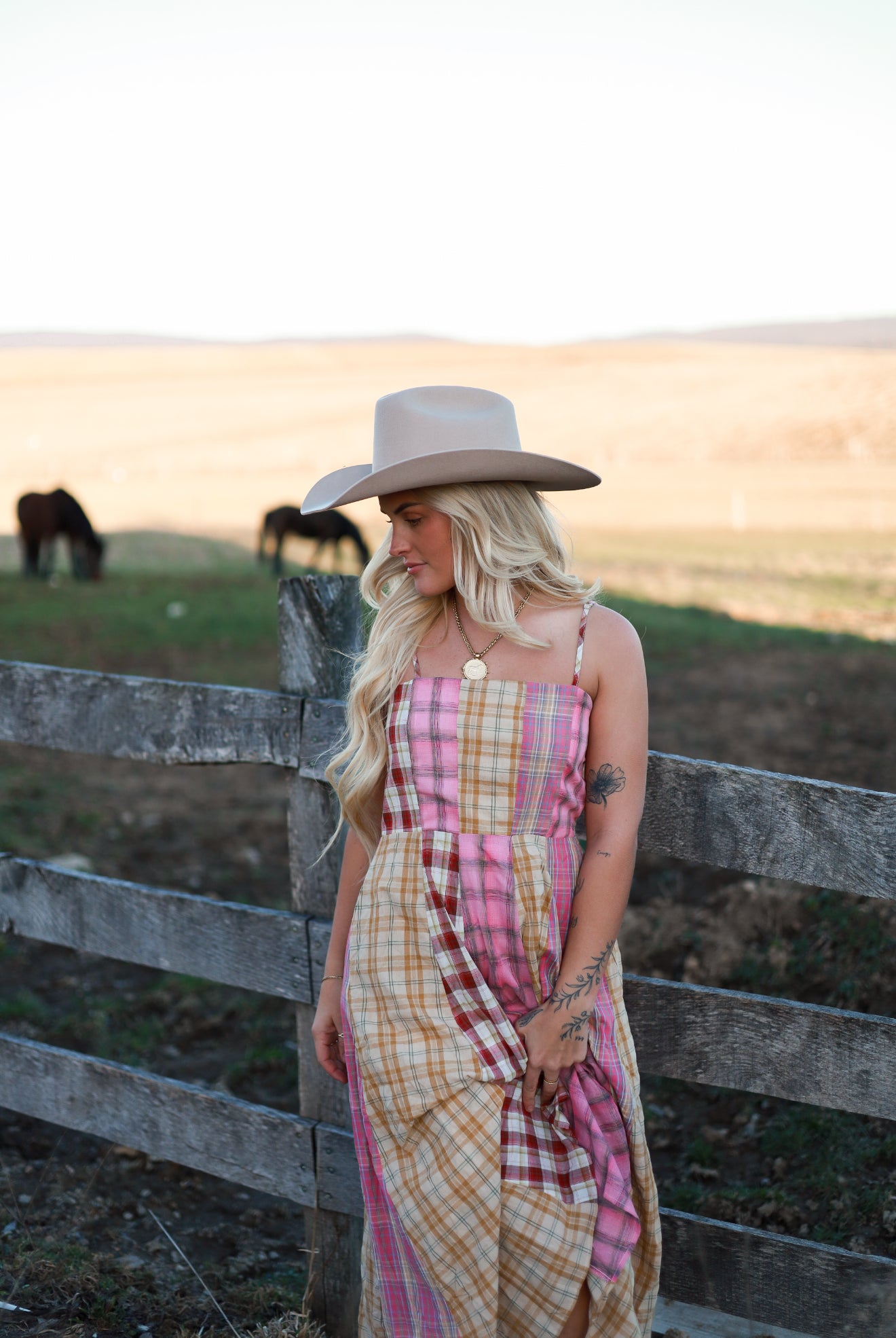Sagebrush Plaid Maxi Dress - Strawberry Milk