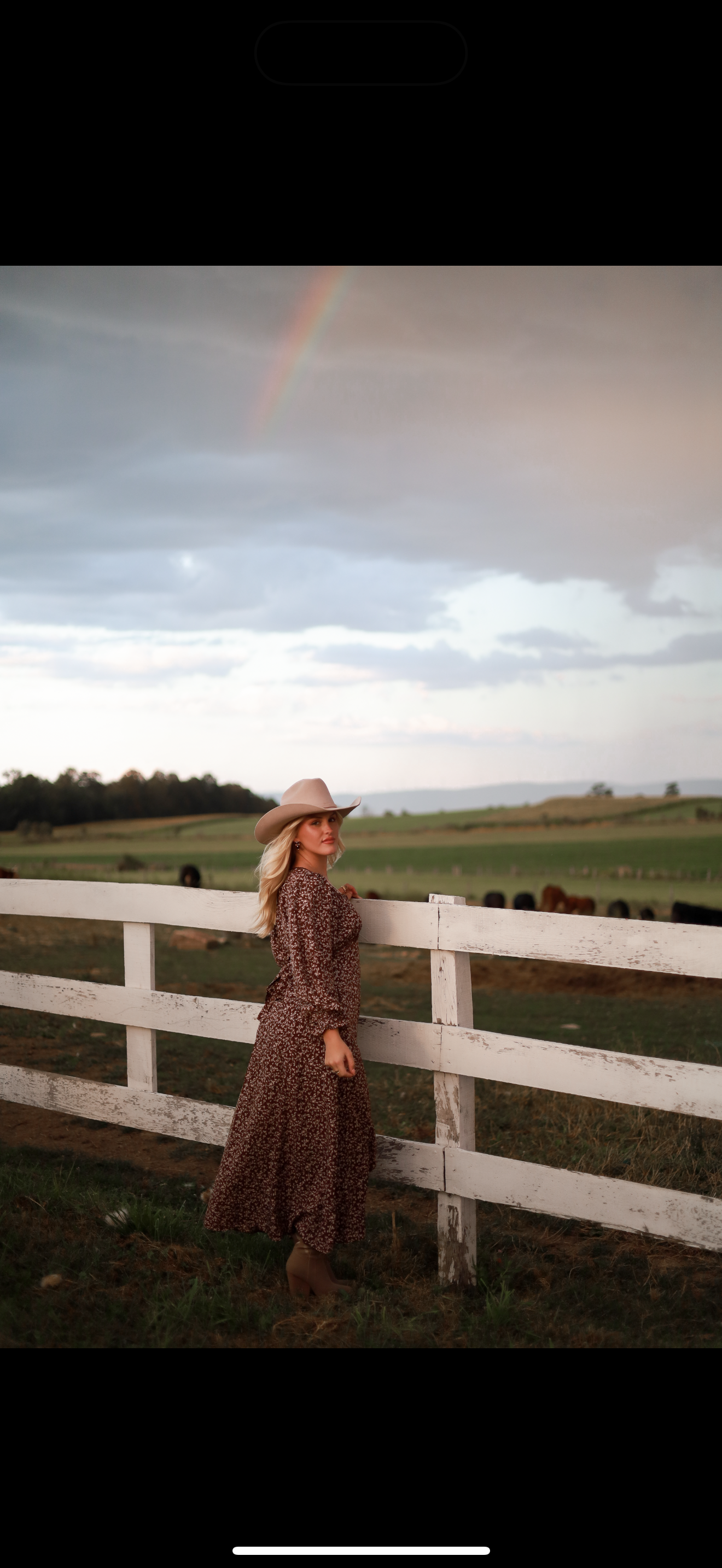 Rustic Meadow Floral Maxi Dress - Brown