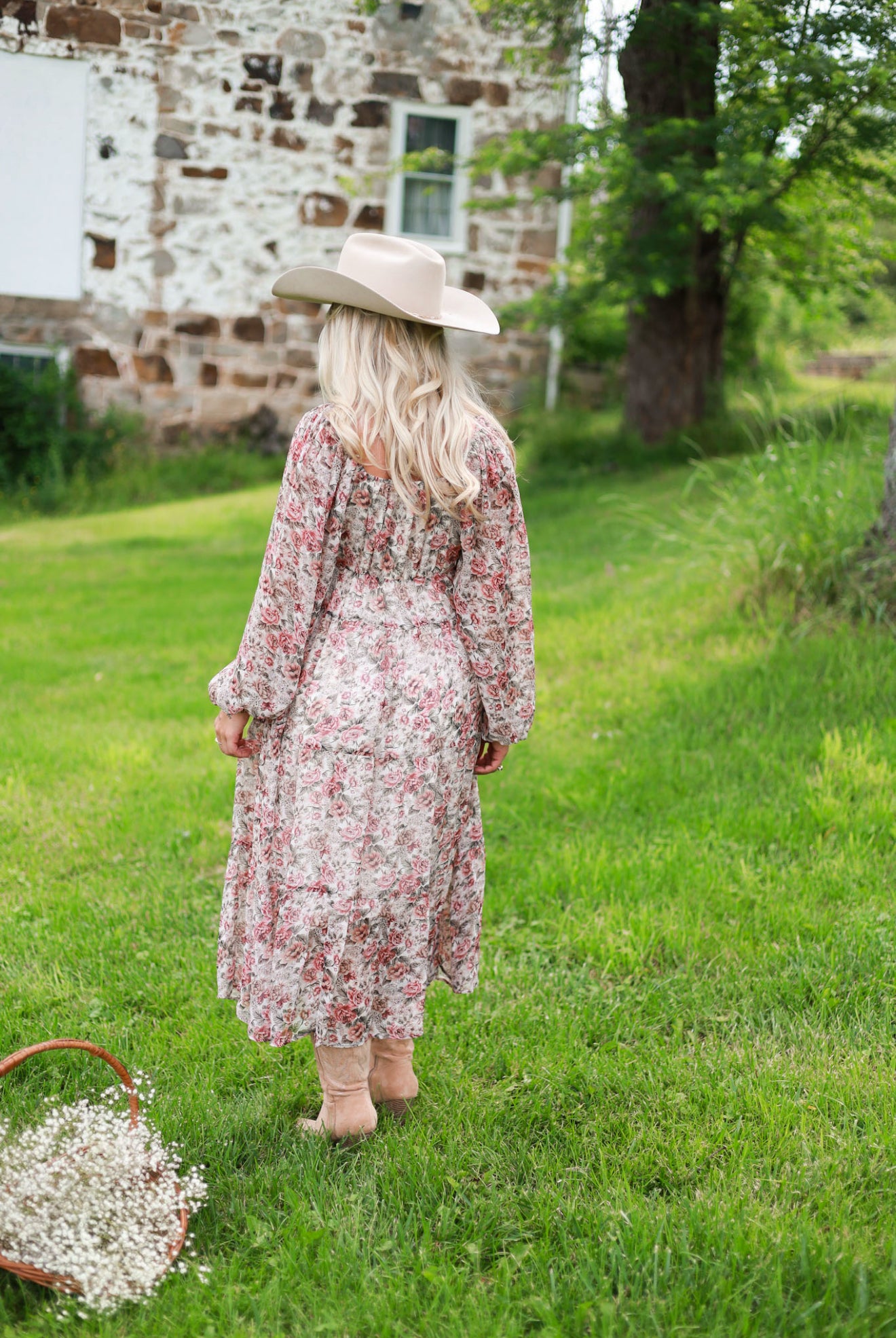 Rustic Bloom Maxi Dress