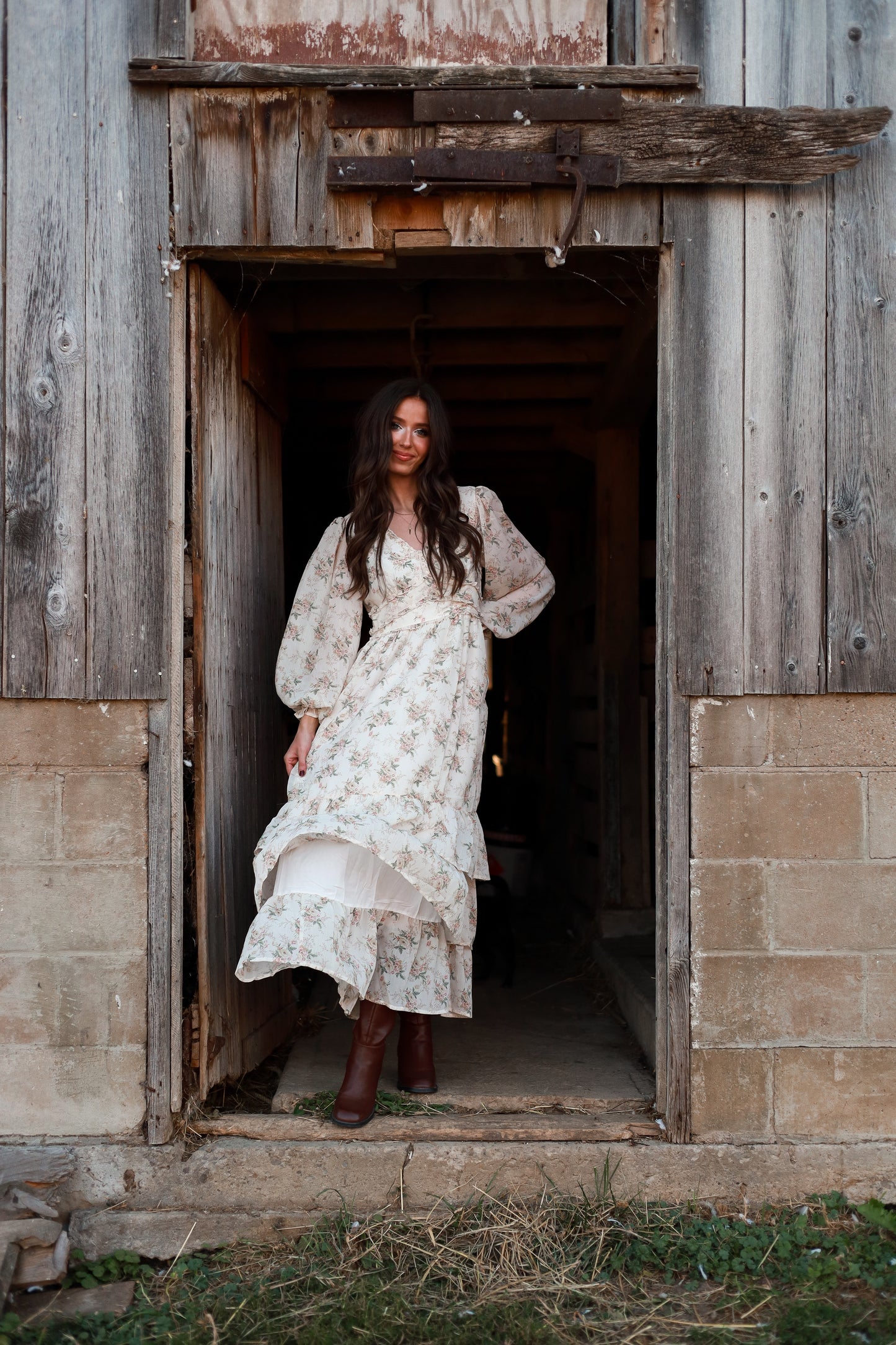Vintage Cream Maxi Dress
