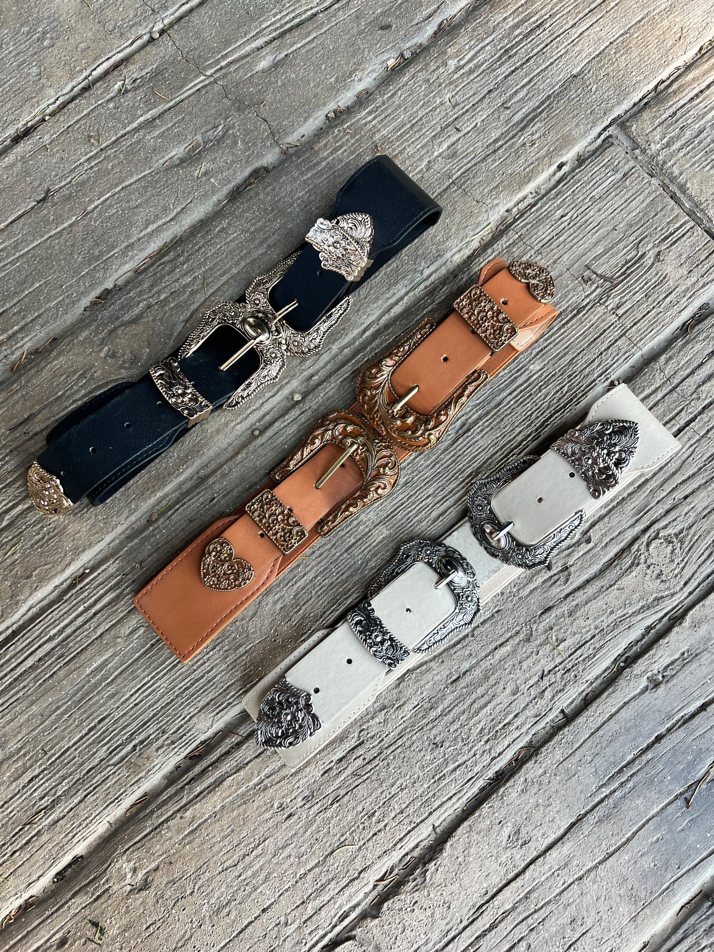 Double Buckle Western Belt - Small/Medium