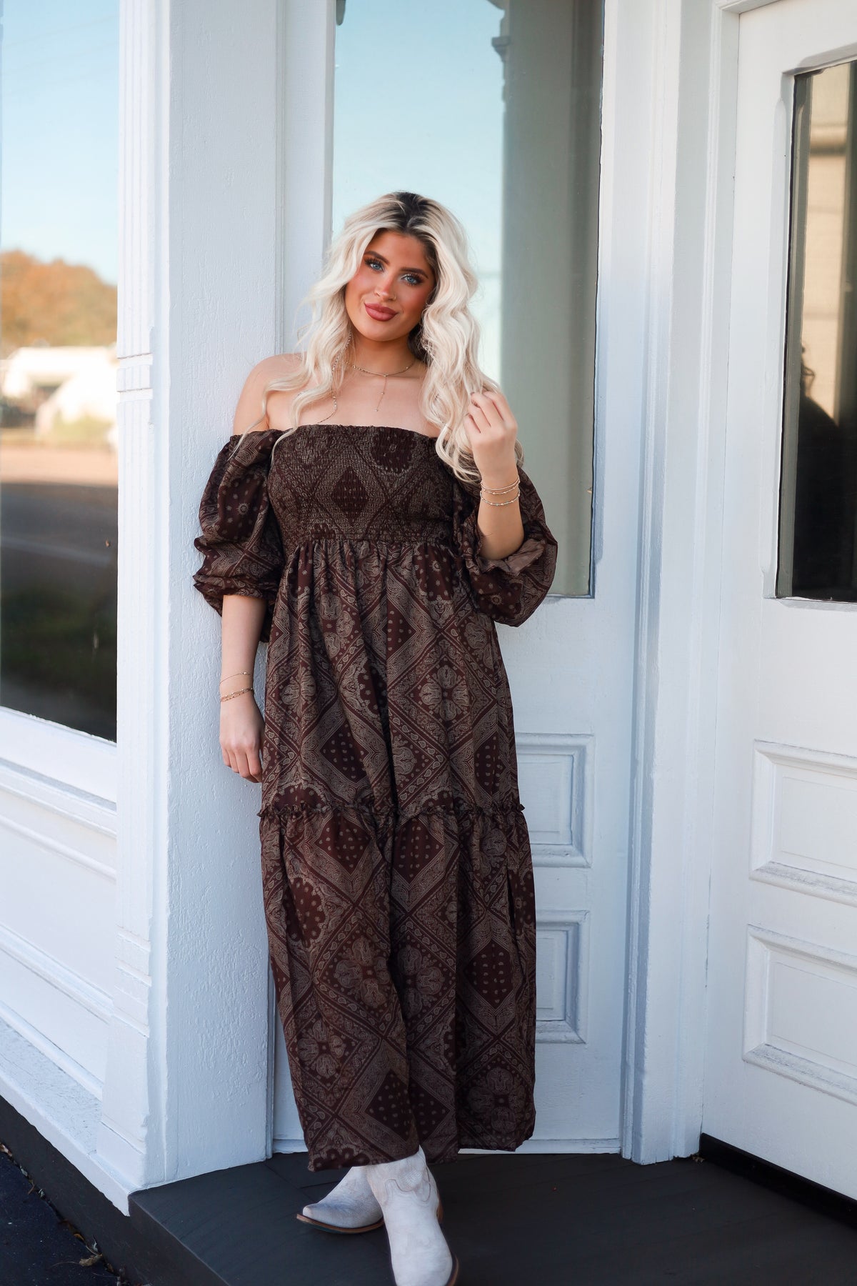 Chestnut Paisley Dress
