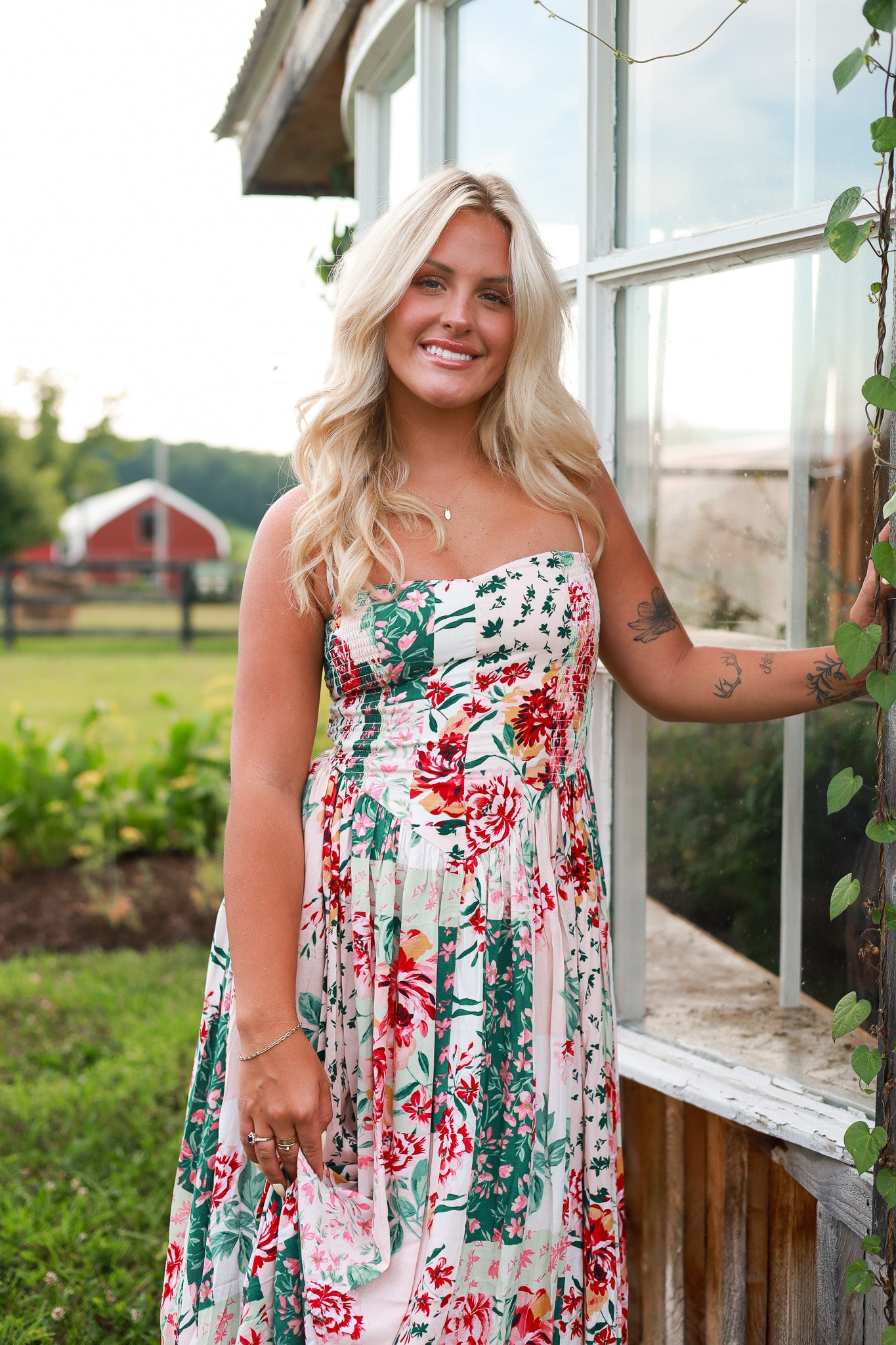 Dahlia Drop Waist Midi Dress