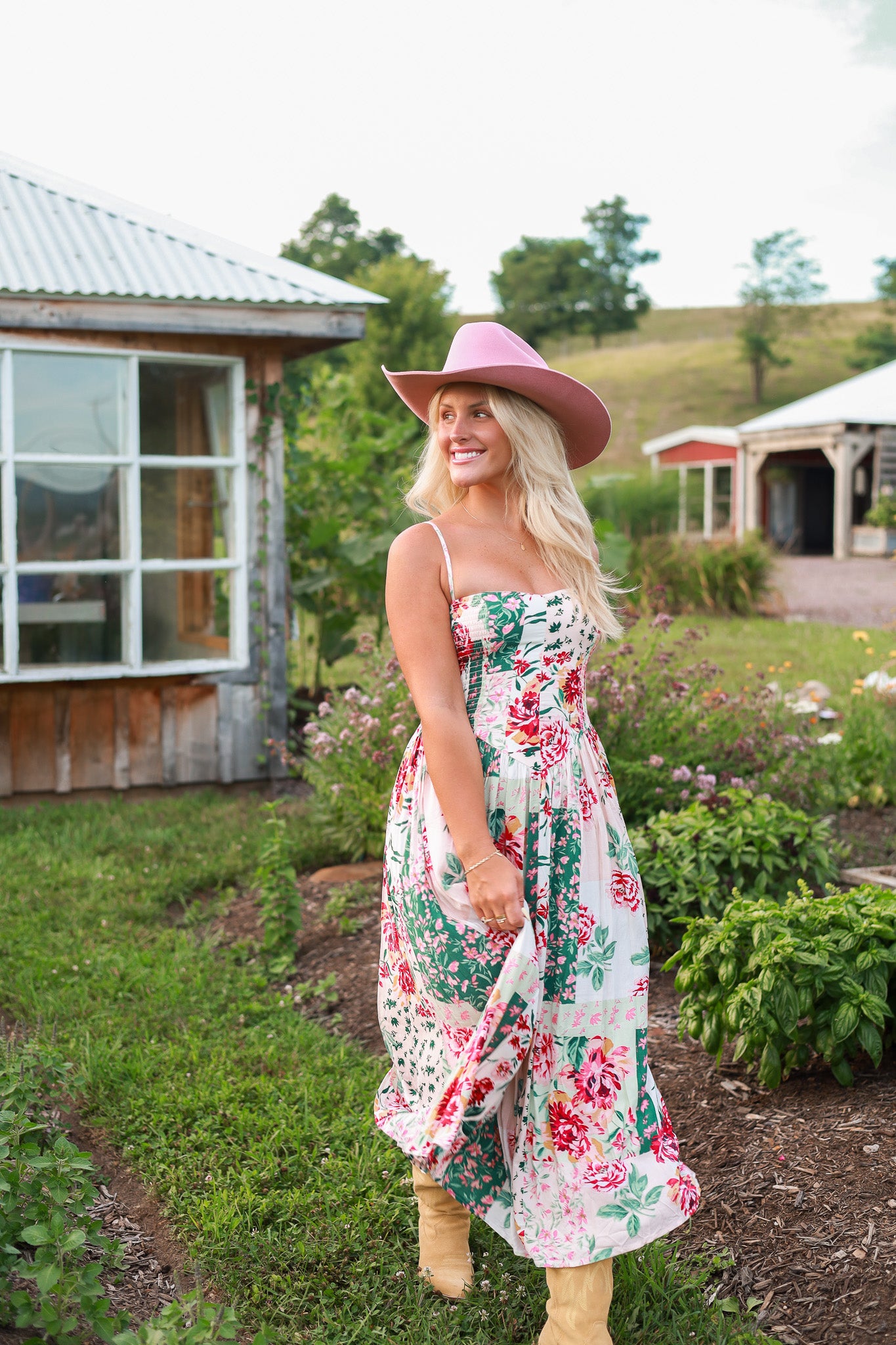 Dahlia Drop Waist Midi Dress