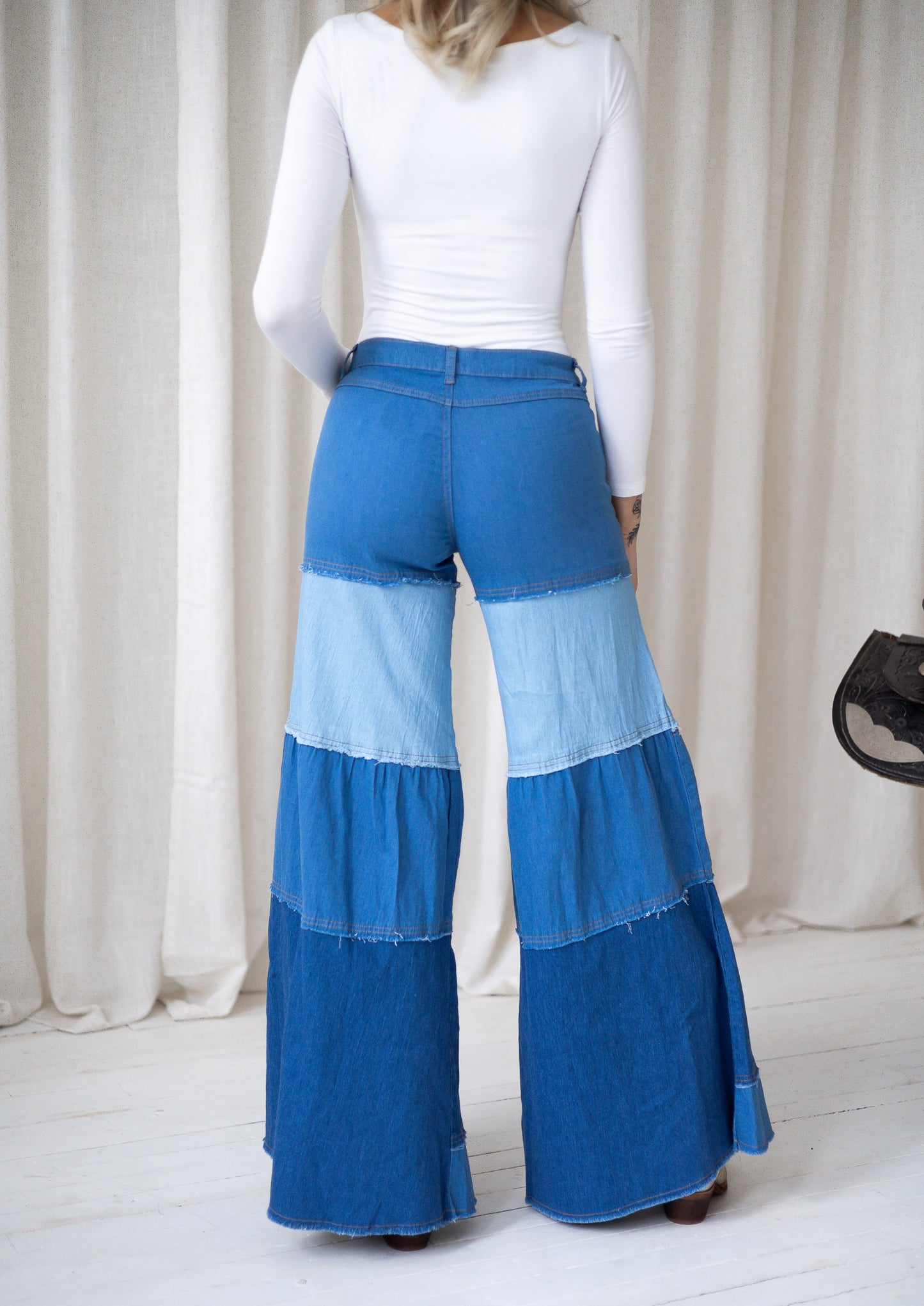 Free Spirit Colorblock Flares - Indigo