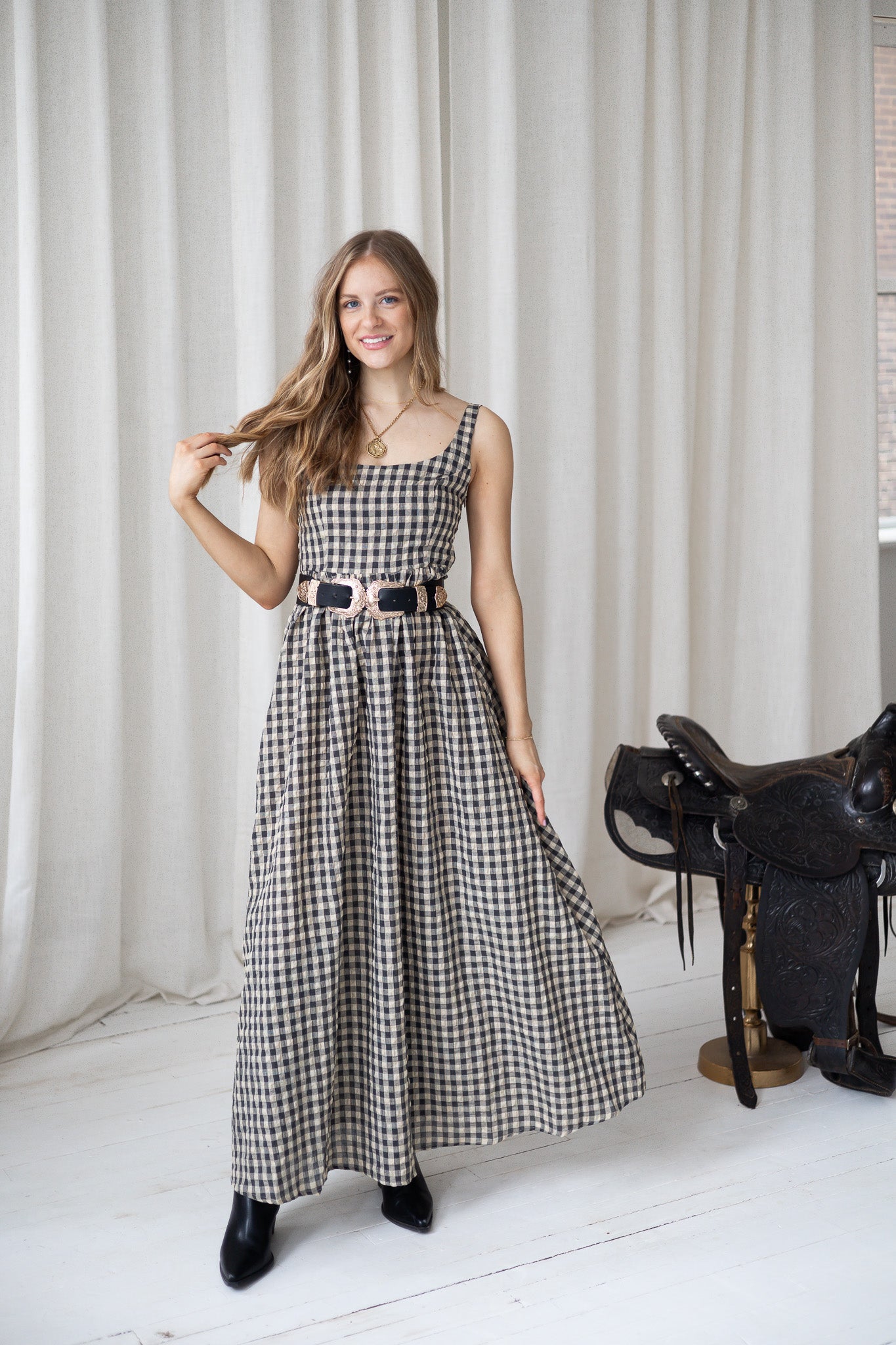Daydream Maxi Dress - Gingham