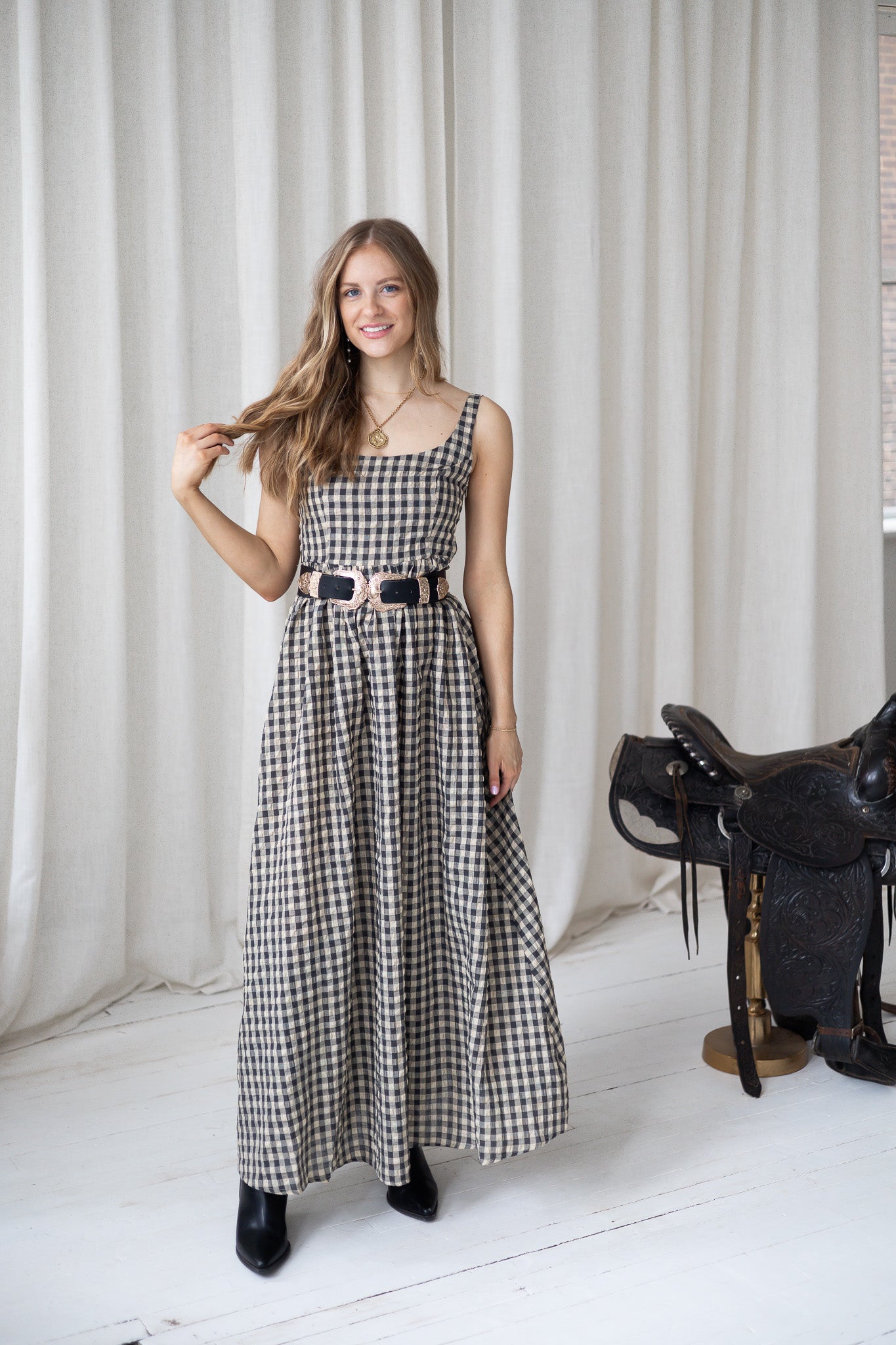 Daydream Maxi Dress - Gingham