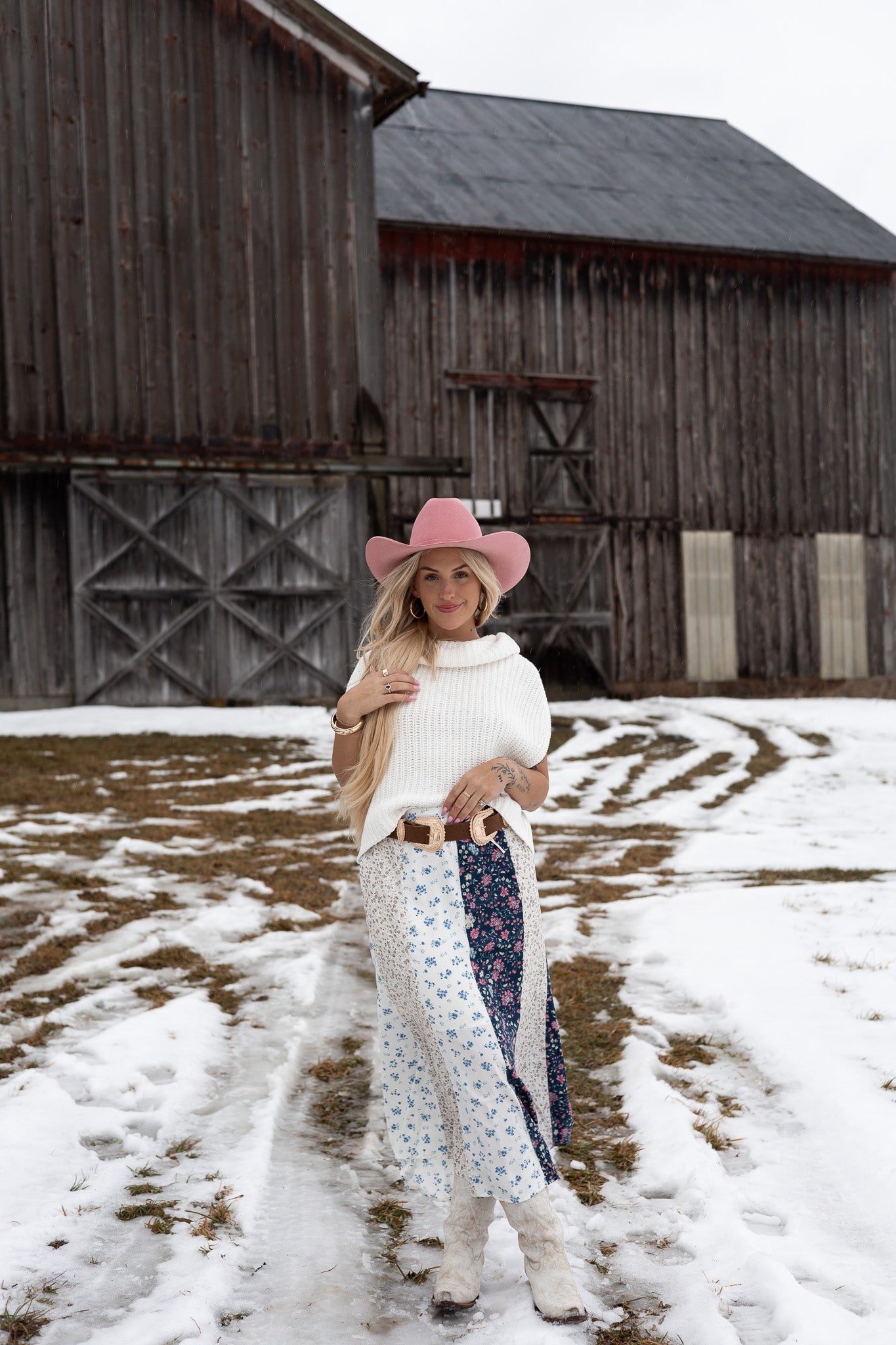 Blueberry Fields Patchwork Skirt