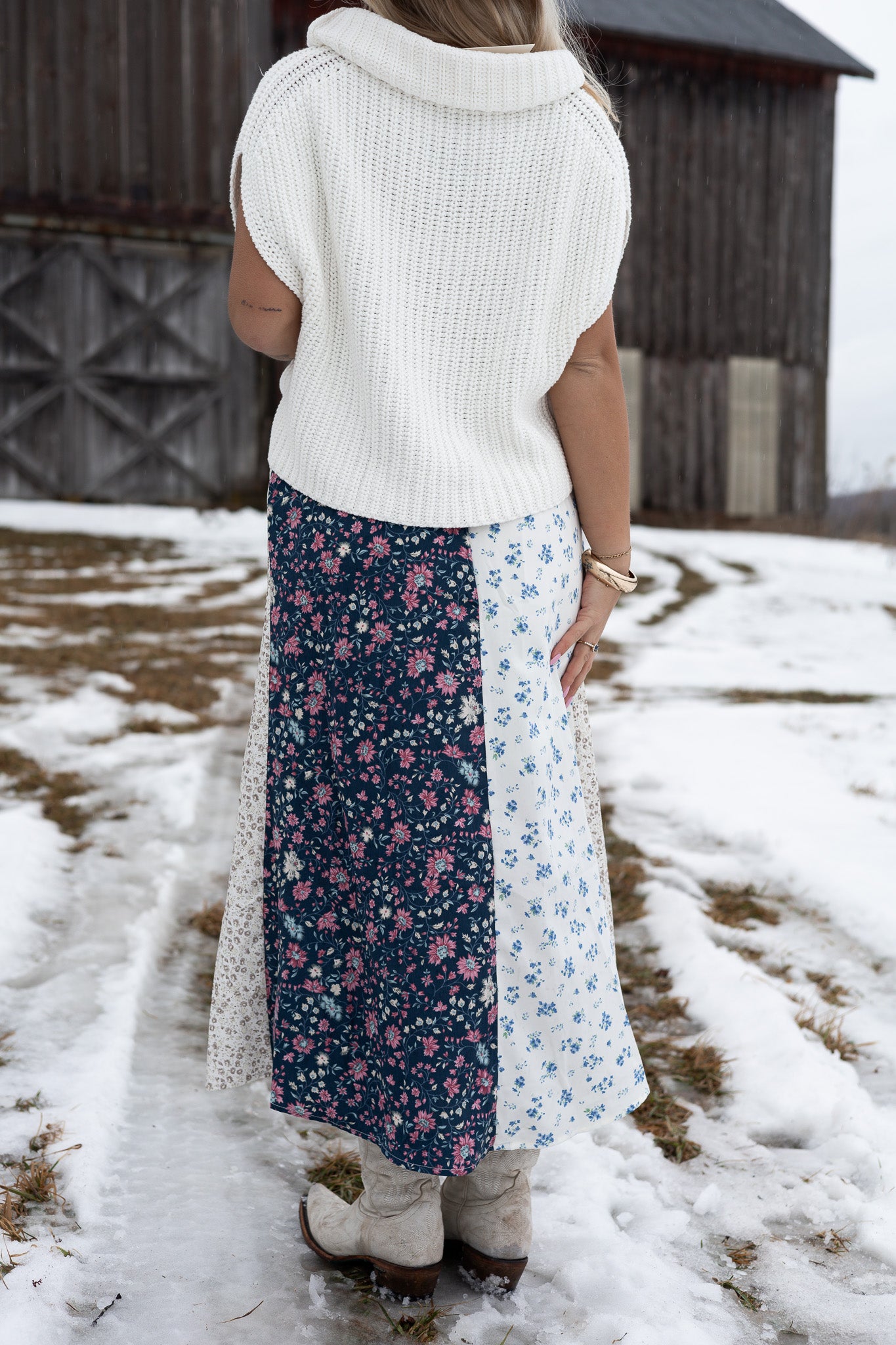 Blueberry Fields Patchwork Skirt