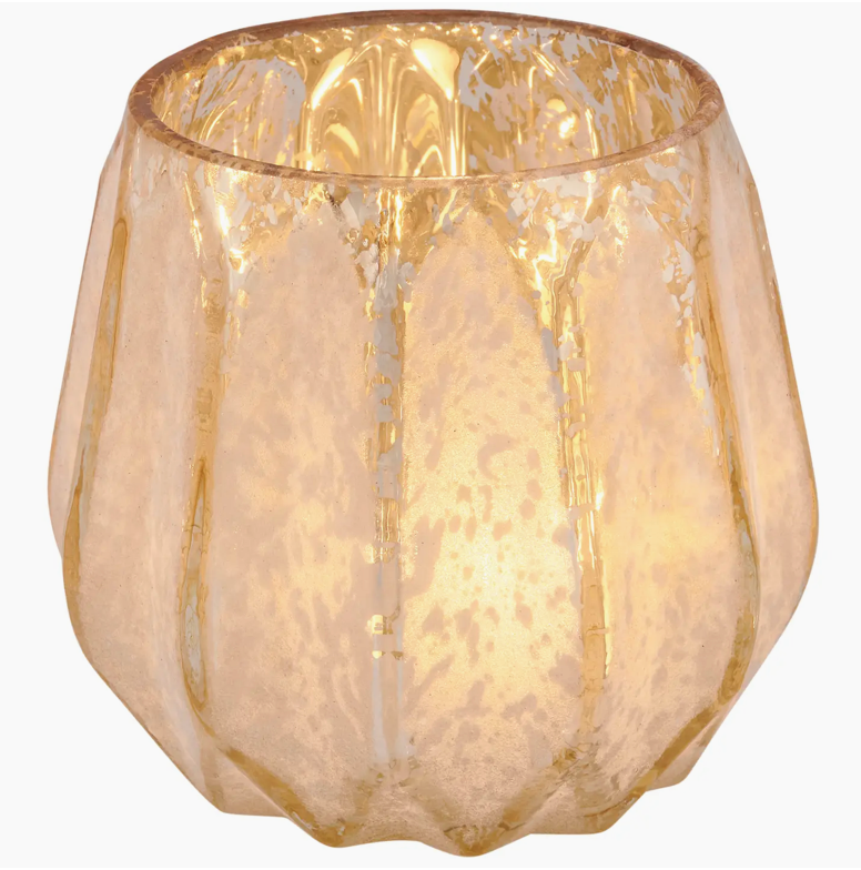 Brushed Gold Candle Holder