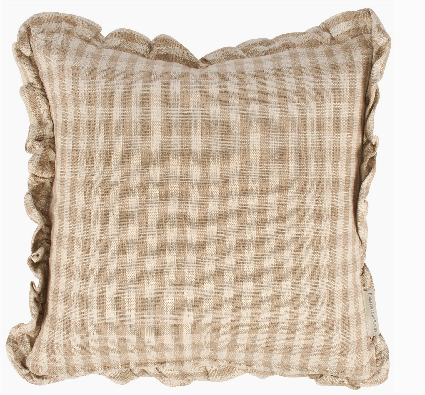 Tan Gingham Pillow