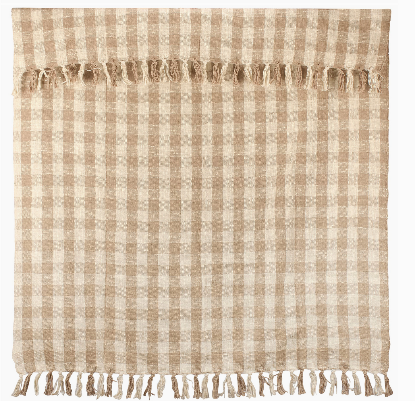 Tan Plaid Throw