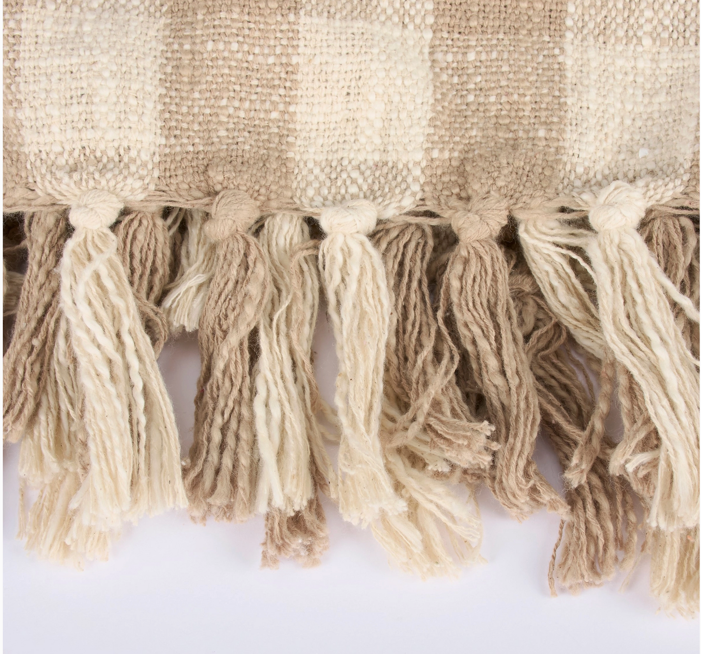 Tan Plaid Throw
