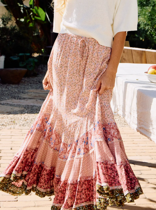 Wildflower Mosaic Maxi Skirt