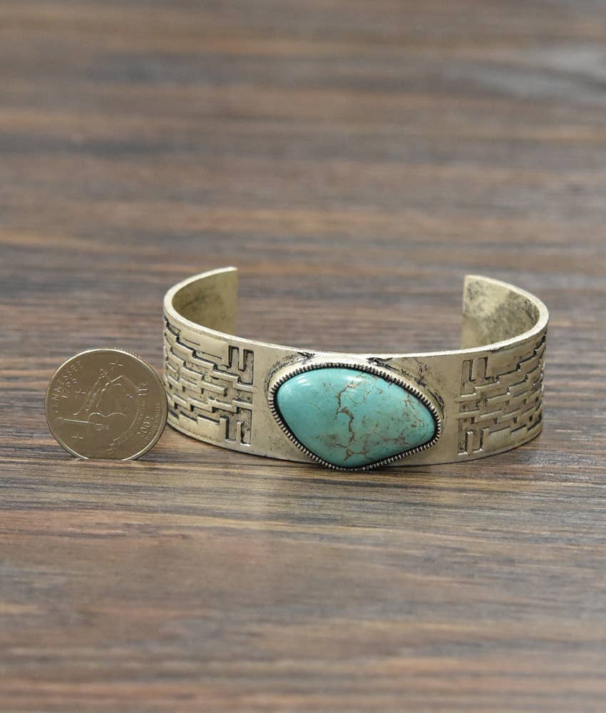 Western Turquoise Cuff Bracelet