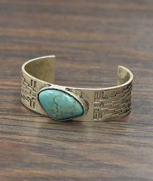 Western Turquoise Cuff Bracelet