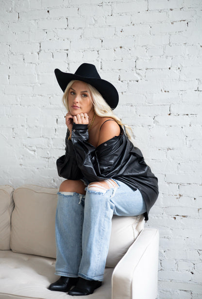Bombshell Black Leather Jacket