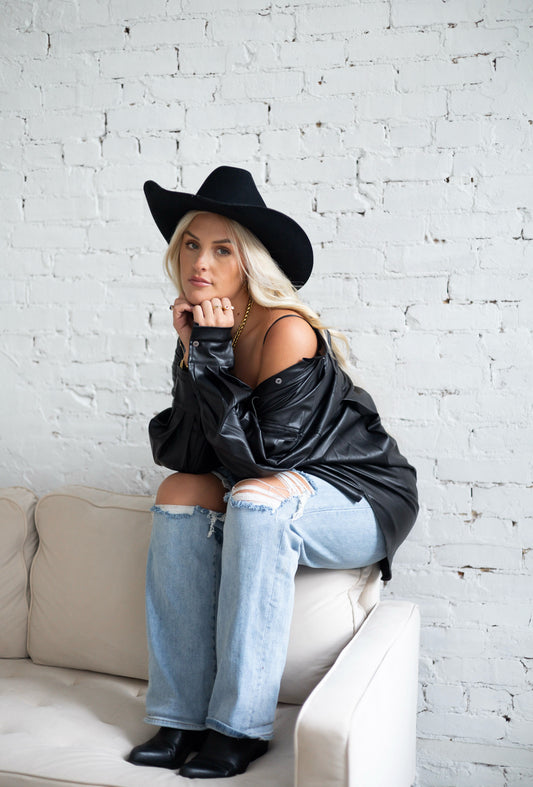 Bombshell Black Leather Jacket