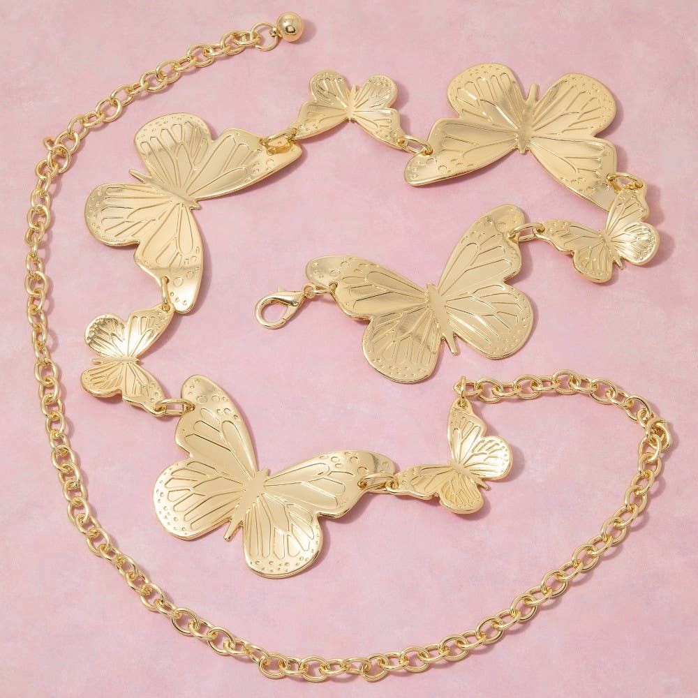 *VIRAL* Gold Butterfly Belt