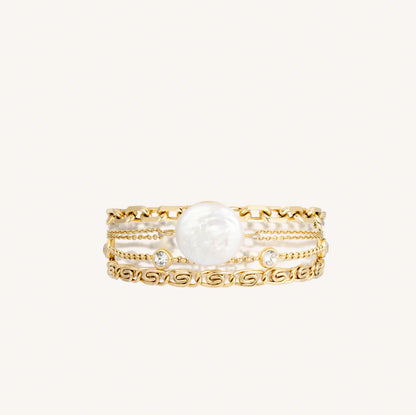 Salt + Gold Stacking Set