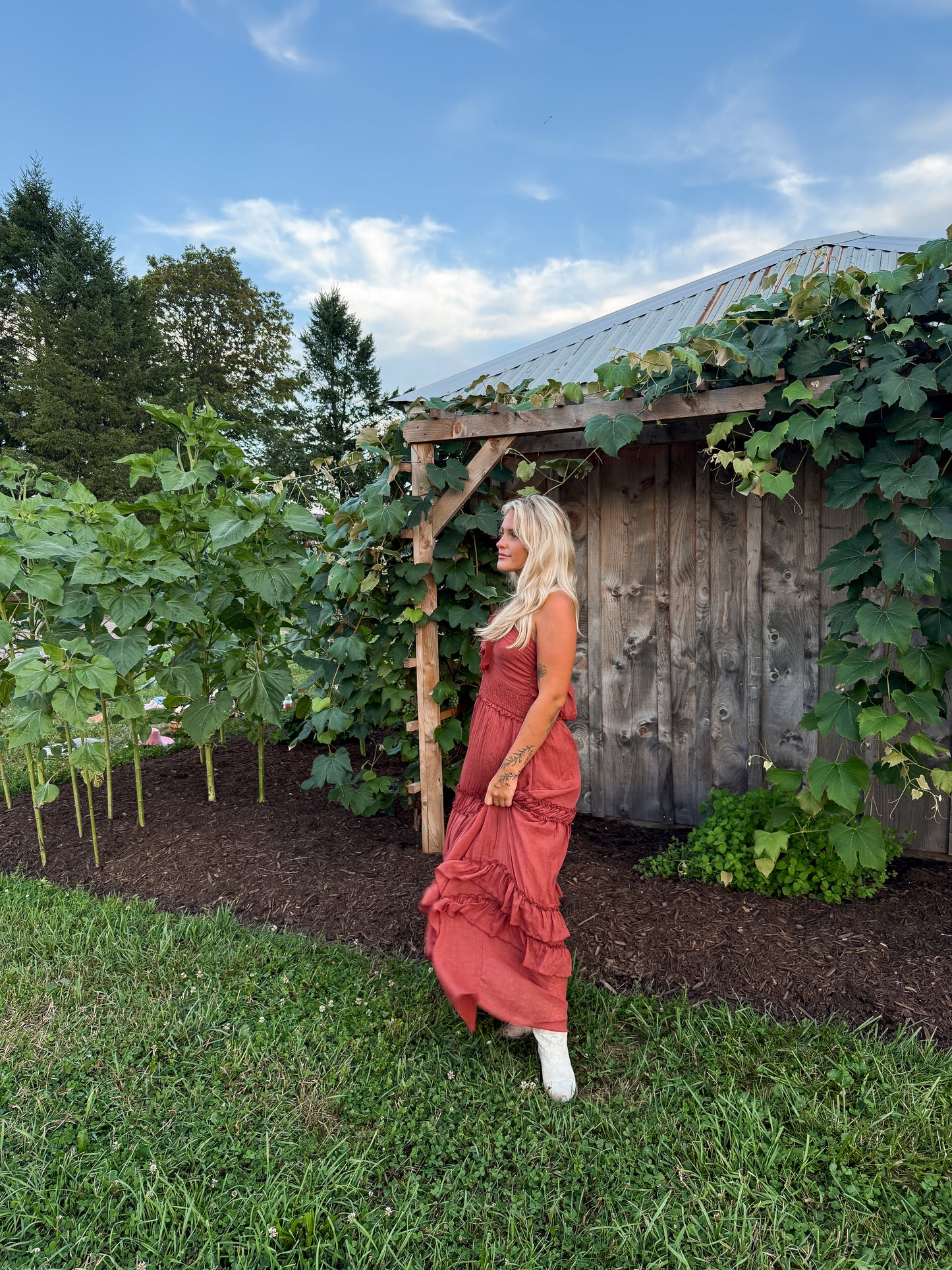 Western Shore Maxi Dress - Cider