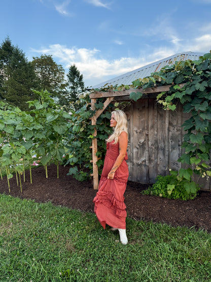 Western Shore Maxi Dress - Cider