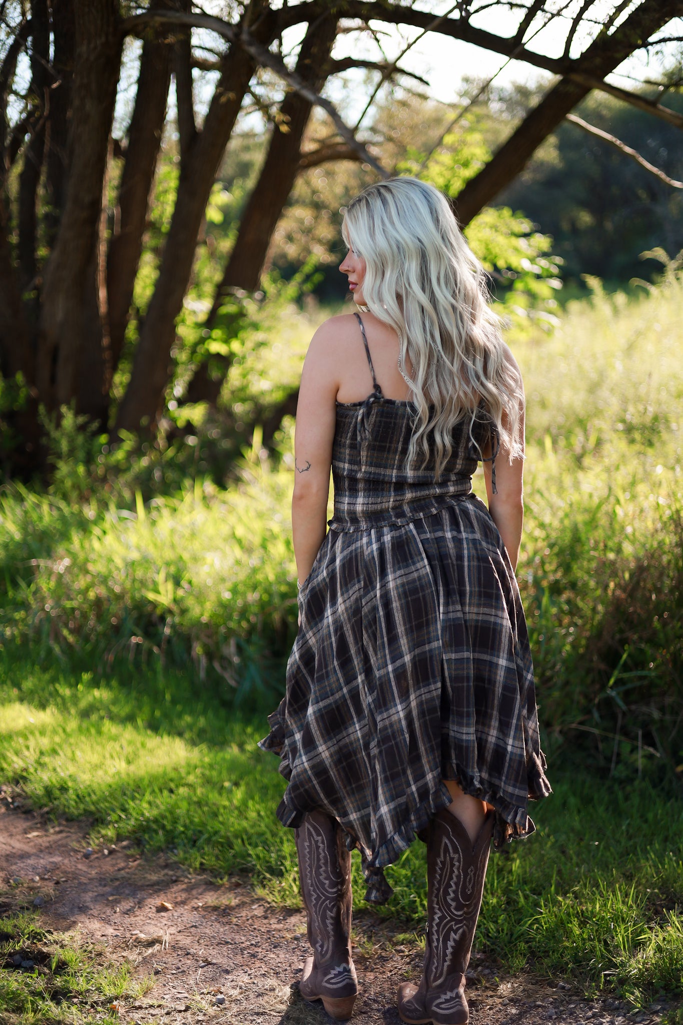 Rancher’s Daughter Dress - Brown