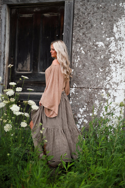 Asymmetrical Knit Top - Cedar