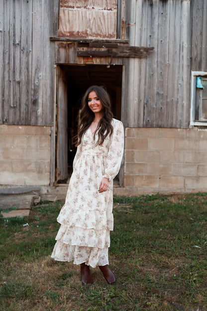 Vintage Cream Maxi Dress
