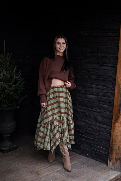 Cedarhill Plaid Maxi - Sage