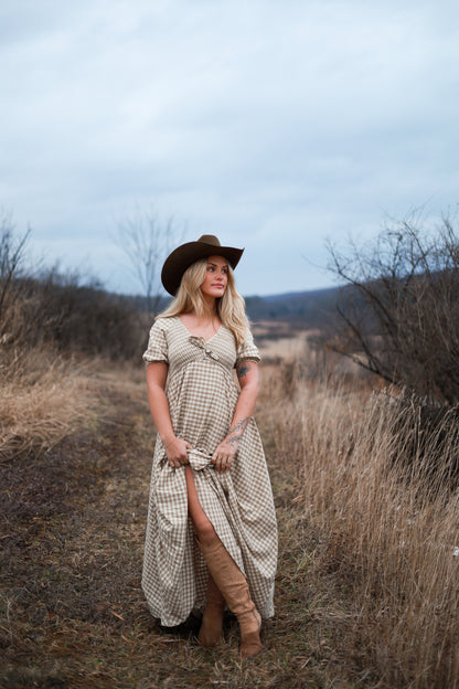 Meadow Gingham Maxi Dress
