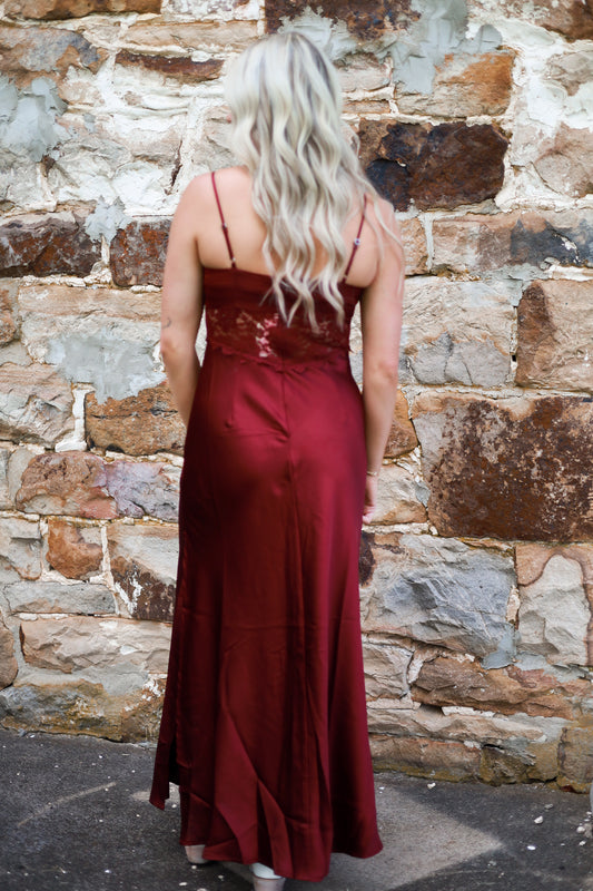Stallion Dress - Burgundy