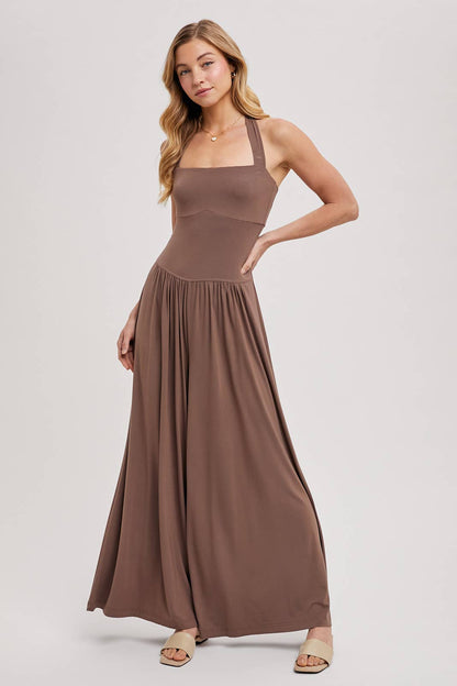 Mocha Halter Jumpsuit