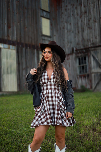 Hazelwood Romper - Brown