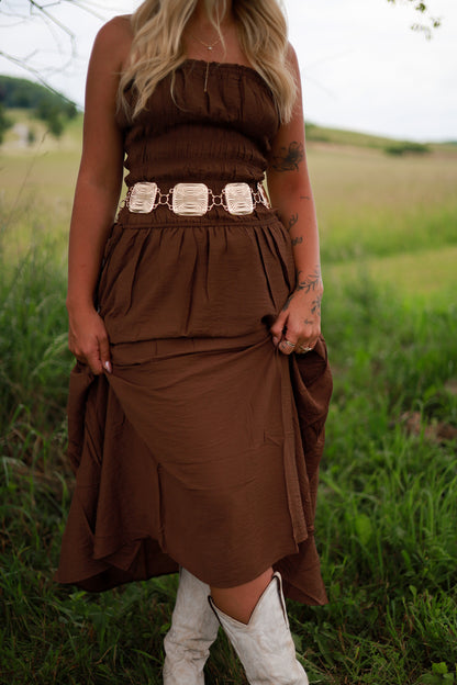 Western Square Concho Chain Belt