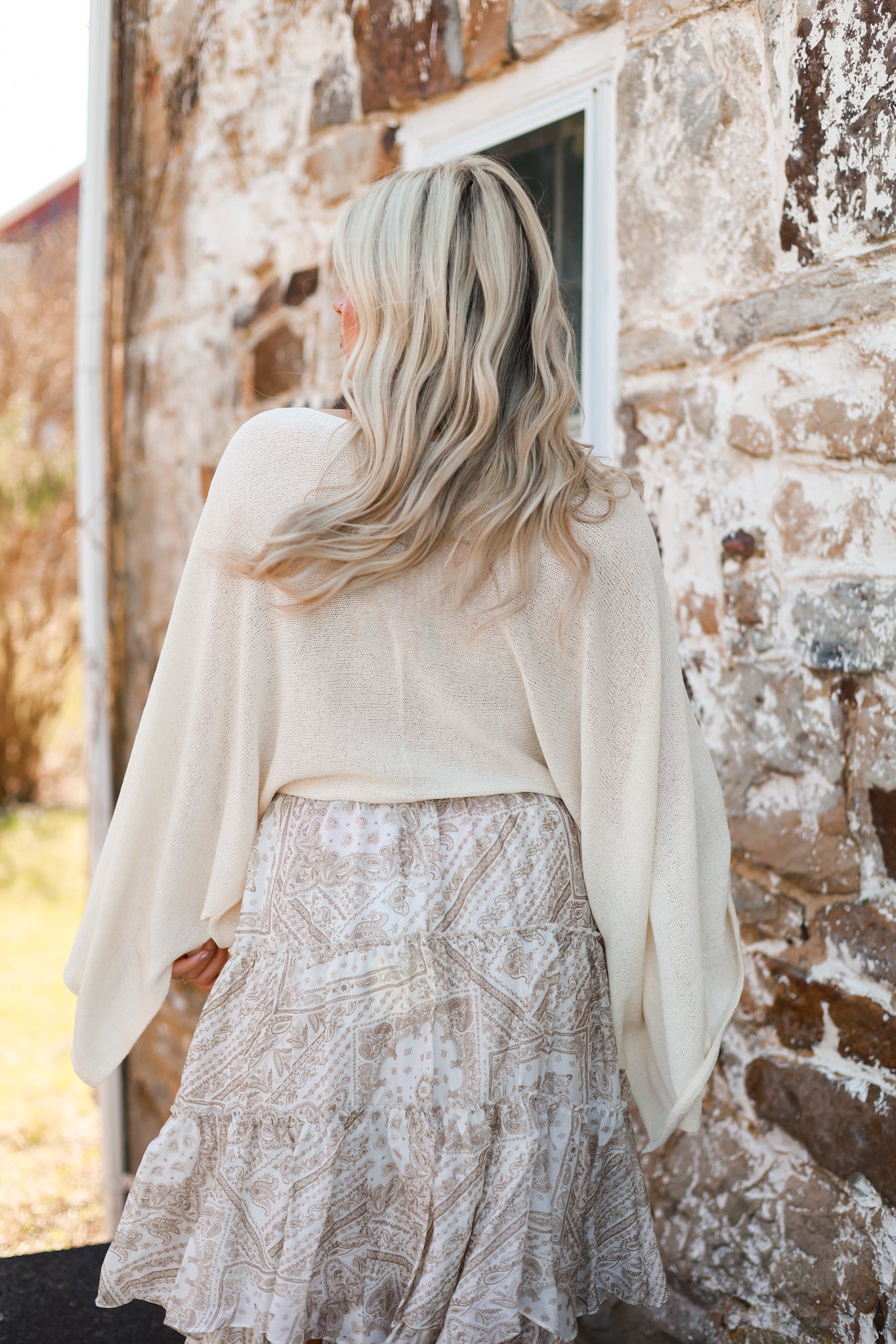 Timeless Terrace Poncho Sweater - Cream – Ivory Buck Boutique