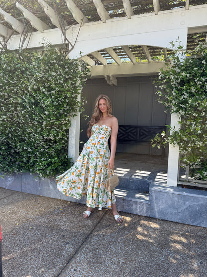Lemon Sorbet Midi Dress