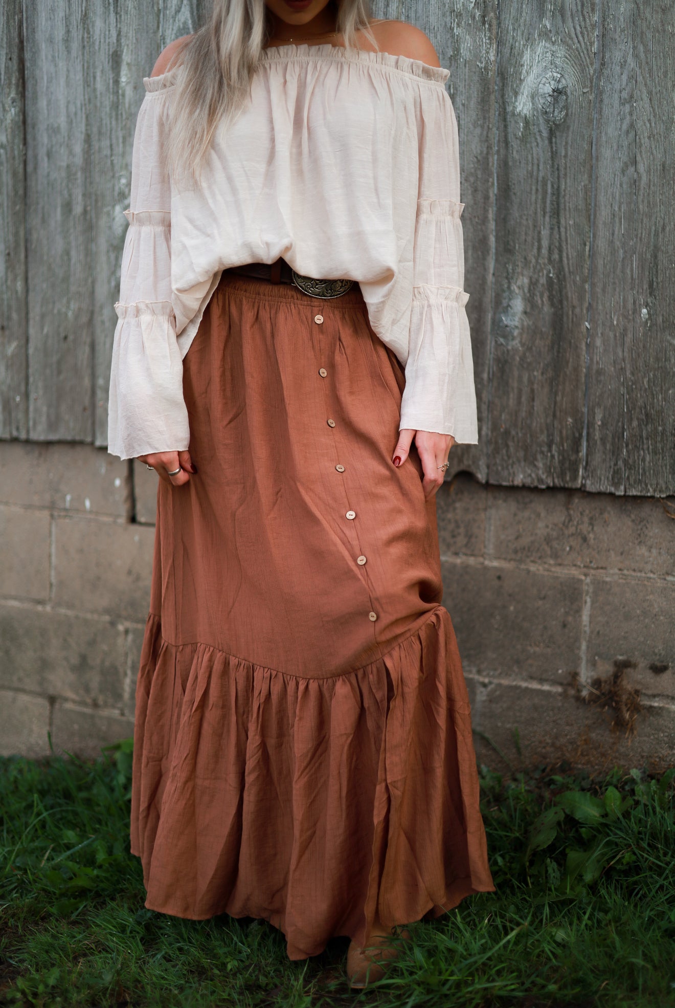 Evergreen Maxi Skirt - Terracotta
