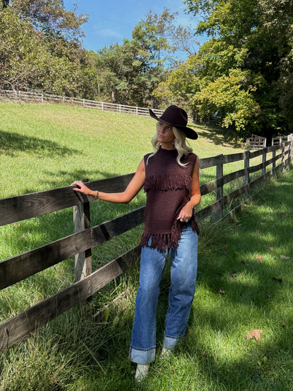 Oak Fringe Sweater